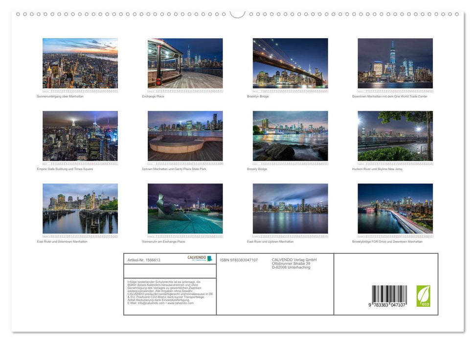 Skylines of New York (CALVENDO Premium Wandkalender 2024)