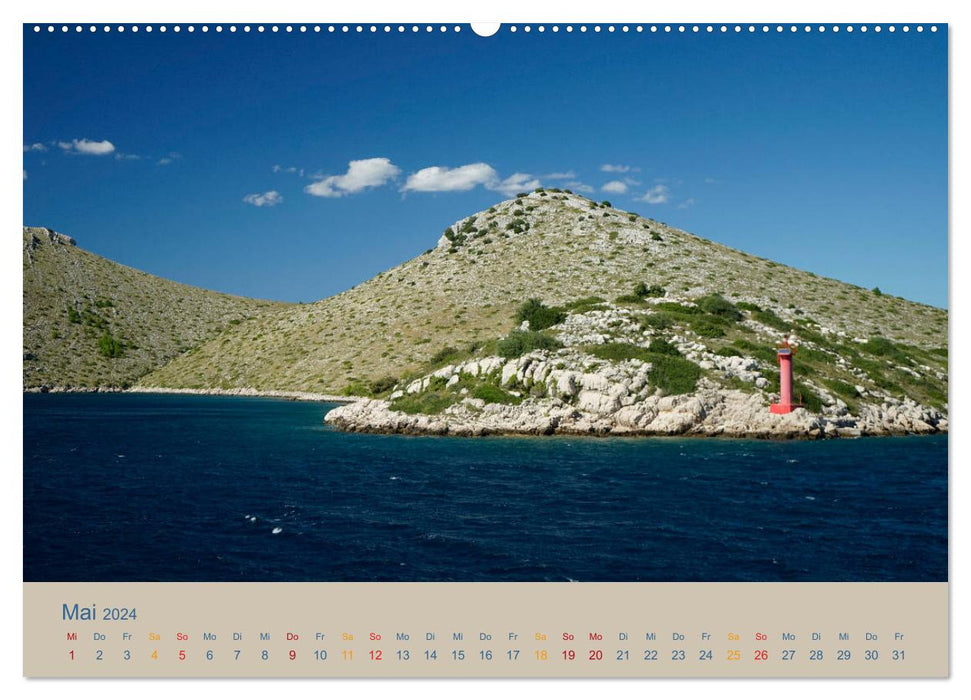 Îles croates - Voyager dans la baie de Kvarner en marin à moteur (Calendrier mural CALVENDO Premium 2024) 