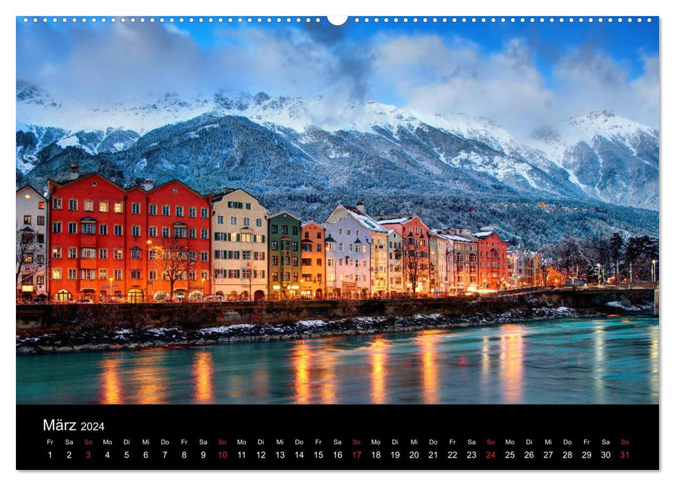 Innsbruck - Capital of the Alps (CALVENDO Premium Wandkalender 2024)