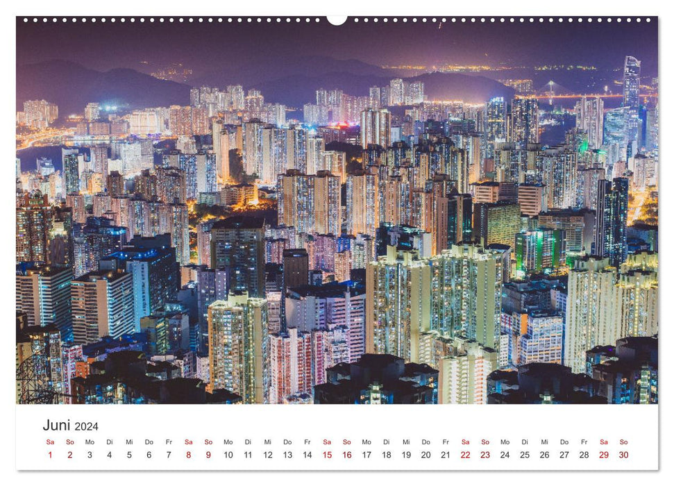 Hong Kong - une ville cosmopolite unique (calendrier mural CALVENDO 2024) 