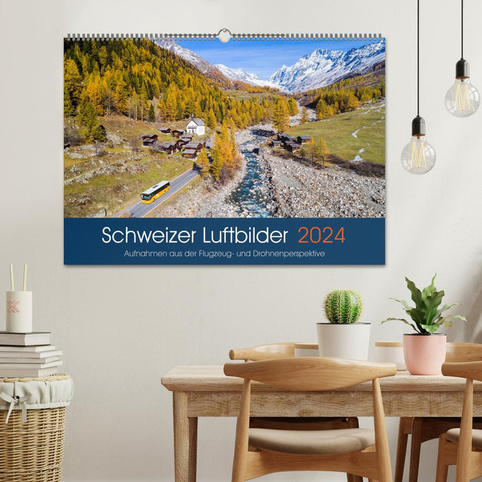 Photos aériennes suisses (calendrier mural CALVENDO 2024) 