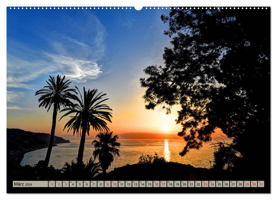 Taormina zur blauen Stunde (CALVENDO Premium Wandkalender 2024)