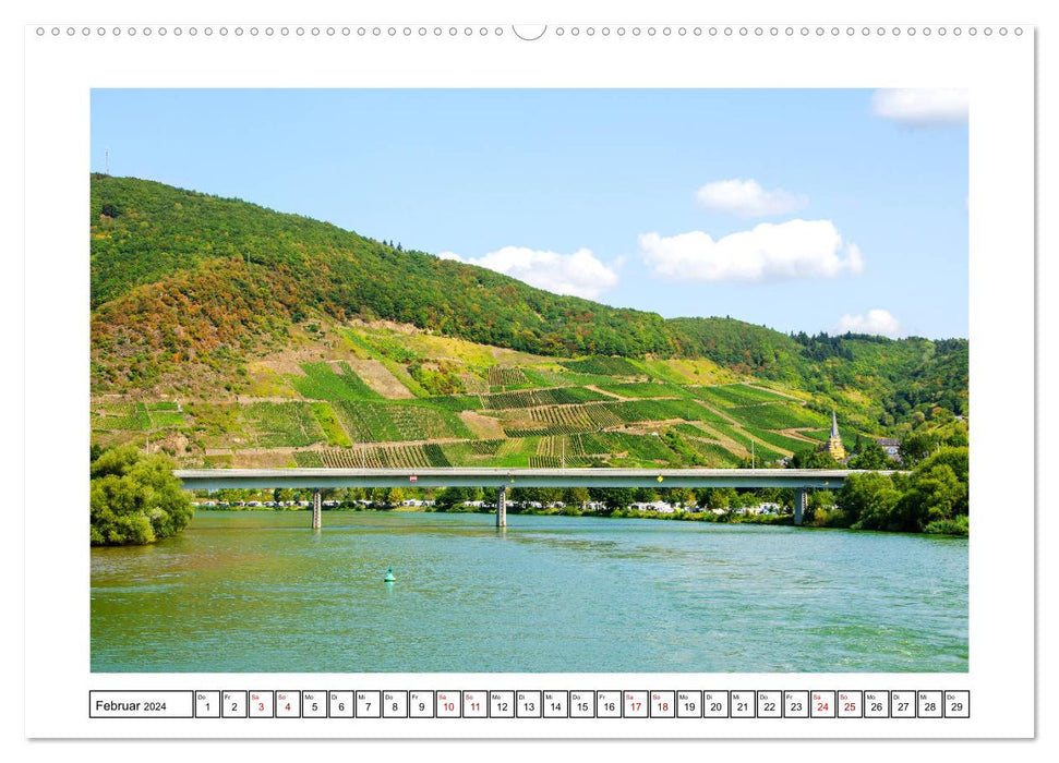 Moselle - paysage fluvial aux multiples facettes (calendrier mural CALVENDO 2024) 