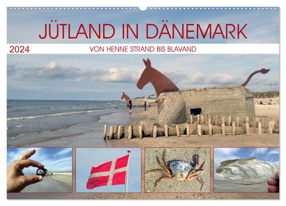Jutland au Danemark - De Henne Strand à Blavand (calendrier mural CALVENDO 2024) 