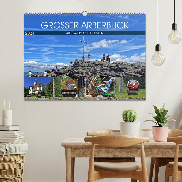 Grosser Arberblick auf Bayerisch Eisenstein (CALVENDO Wandkalender 2024)