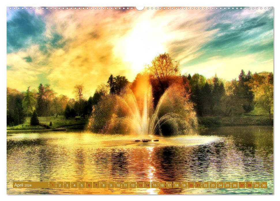 Miroirs d'eau idylgraphiques (Calendrier mural CALVENDO Premium 2024) 