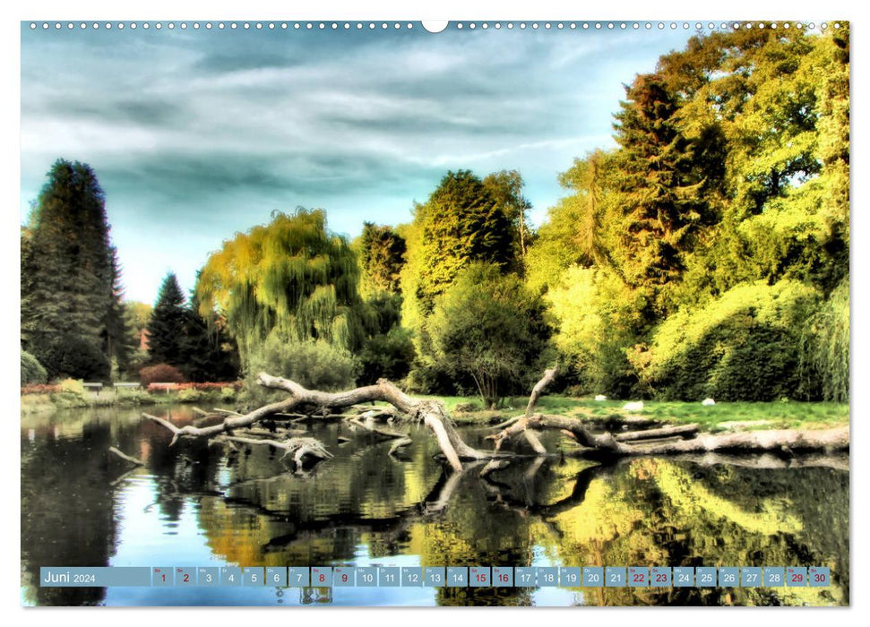 Miroirs d'eau idylgraphiques (Calendrier mural CALVENDO Premium 2024) 