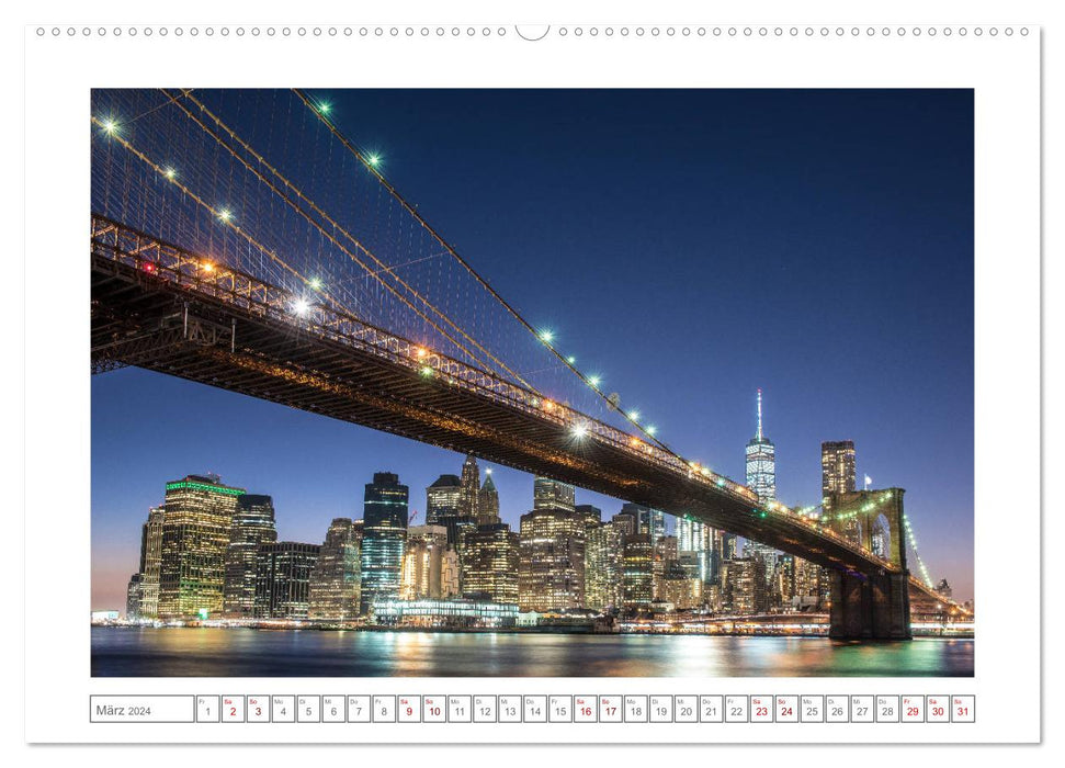 Skylines of New York (CALVENDO Wandkalender 2024)