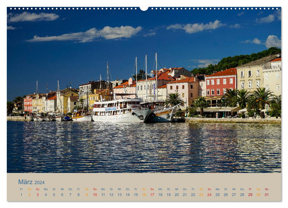 Croatian Islands - Traveling the Kvarner Bay by motor sailor (CALVENDO wall calendar 2024) 