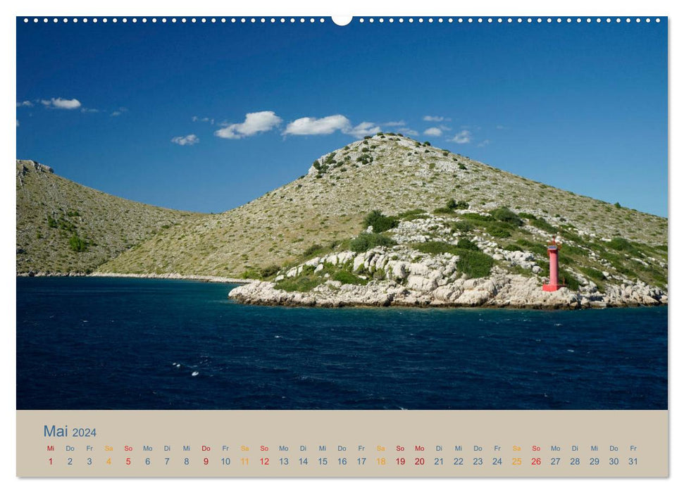 Croatian Islands - Traveling the Kvarner Bay by motor sailor (CALVENDO wall calendar 2024) 