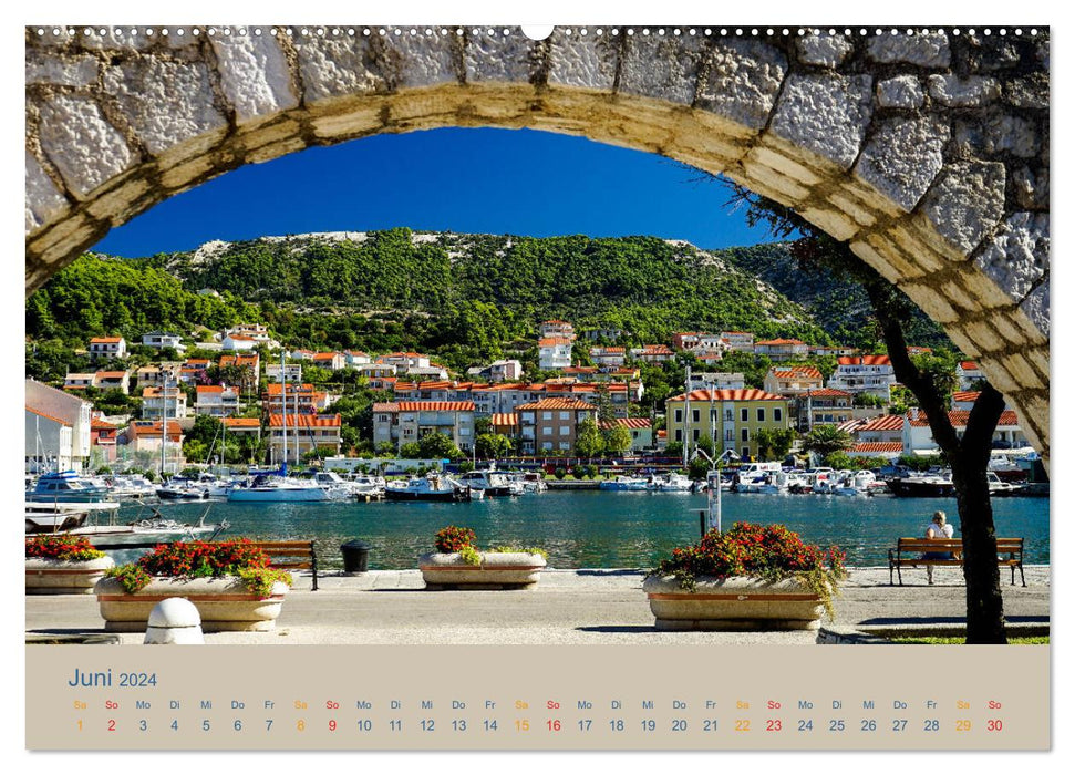 Croatian Islands - Traveling the Kvarner Bay by motor sailor (CALVENDO wall calendar 2024) 