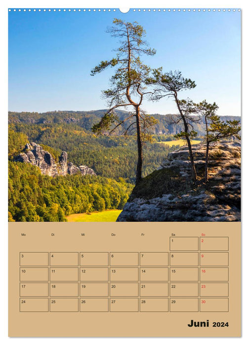 La Suisse saxonne magique (calendrier mural CALVENDO 2024) 