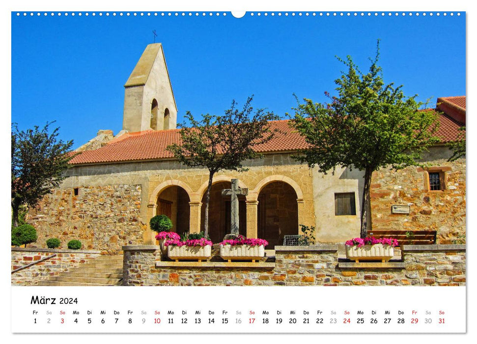 Chemin de Saint-Jacques - Camino Sanabres (Calvendo Premium Wall Calendar 2024) 