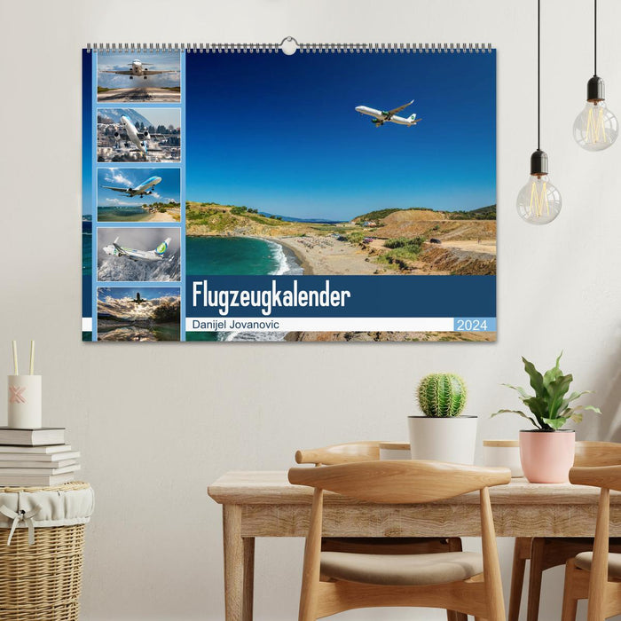 Flugzeugkalender 2024 (CALVENDO Wandkalender 2024)