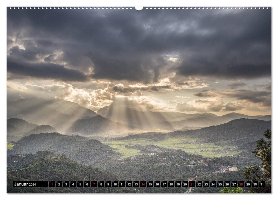 Lichtmomente - Eine Reise durch Nepal (CALVENDO Wandkalender 2024)