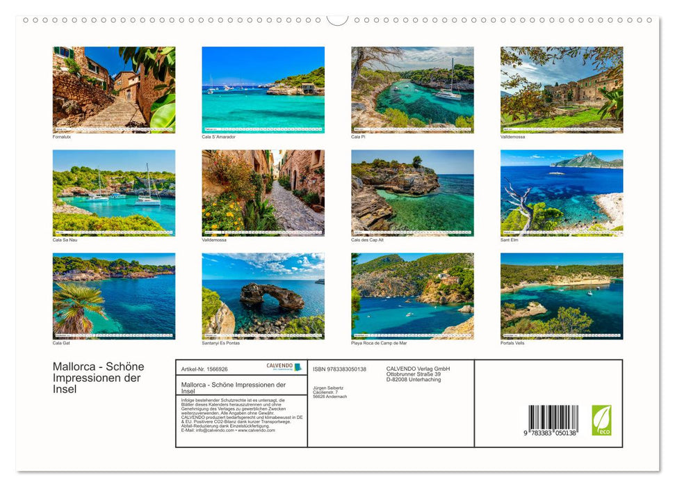 Mallorca - Schöne Impressionen der Insel (CALVENDO Premium Wandkalender 2024)
