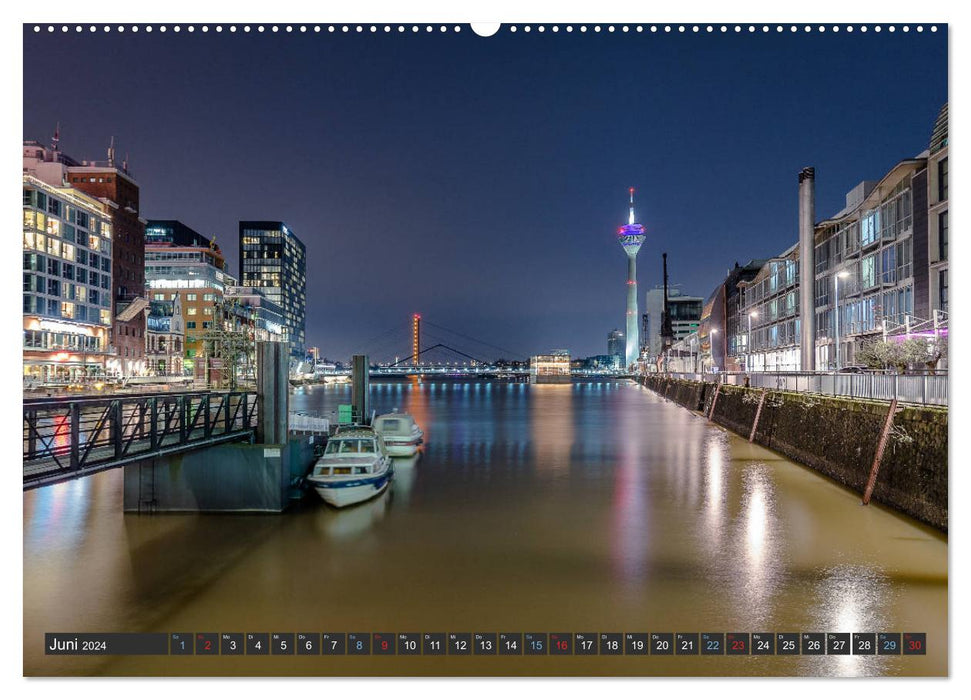Düsseldorfer Nachtschicht (CALVENDO Wandkalender 2024)