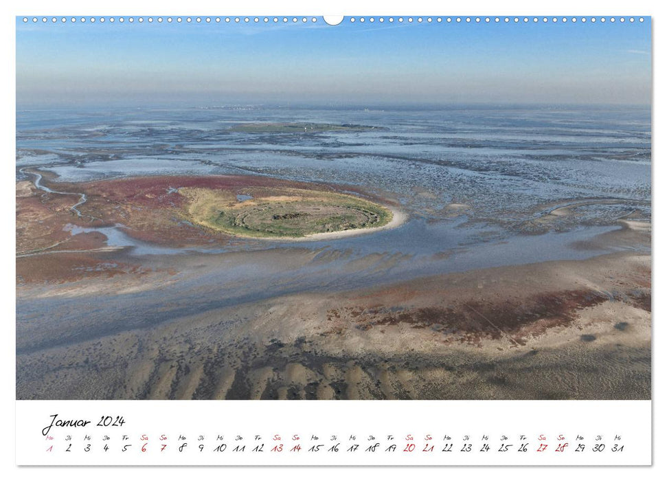 Naturpark Wattenmeer aus der Luft (CALVENDO Premium Wandkalender 2024)
