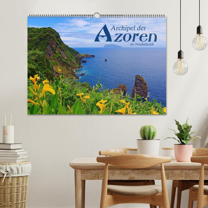 Archipel des Açores dans l'Atlantique Nord (Calendrier mural CALVENDO 2024) 