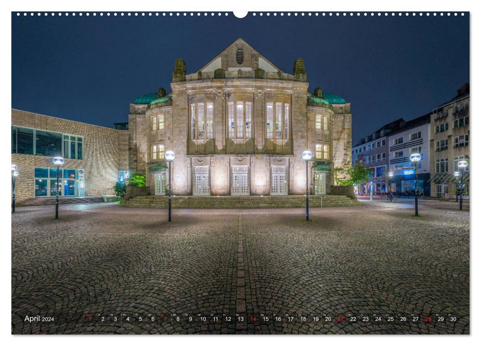 Osnabrück für Nachtschwärmer (CALVENDO Premium Wandkalender 2024)