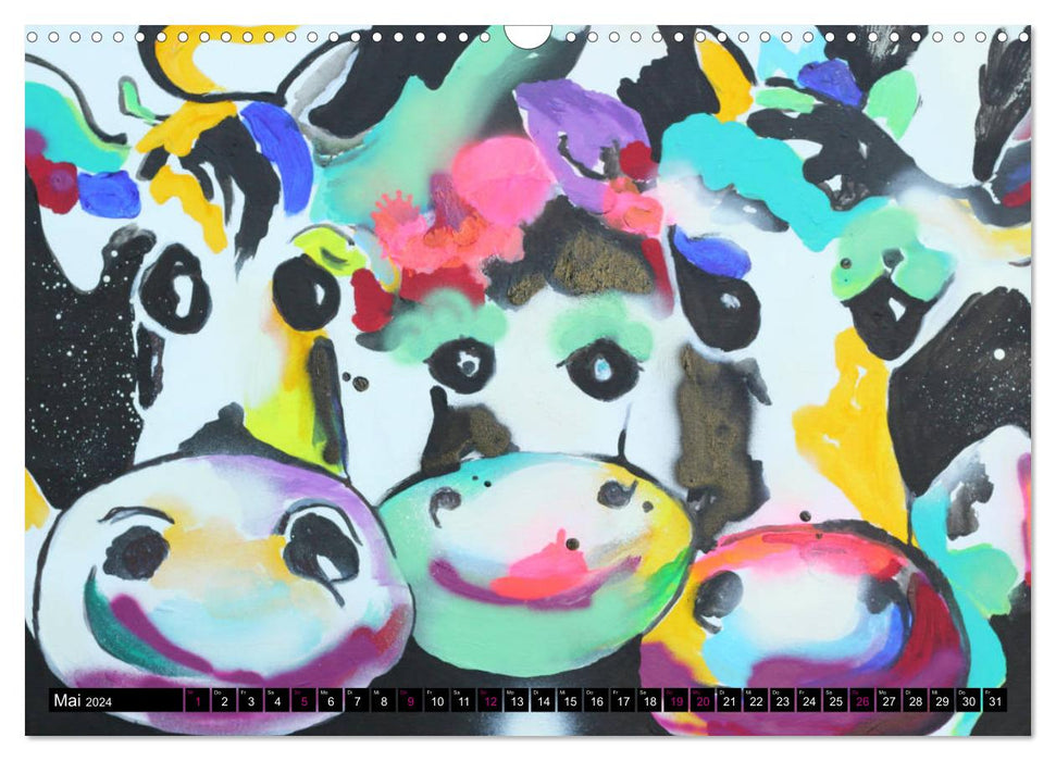 Calendrier vache (calendrier mural CALVENDO 2024) 