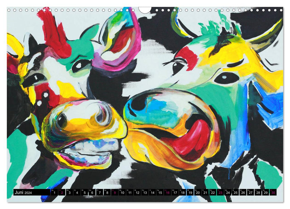 Calendrier vache (calendrier mural CALVENDO 2024) 