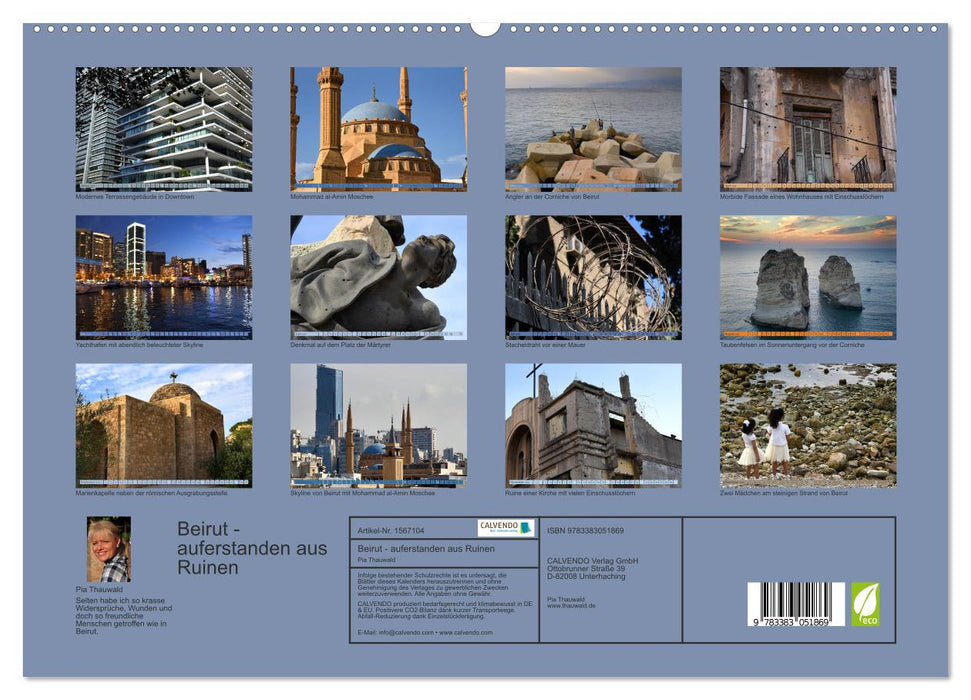Beyrouth - ressuscitée des ruines (Calvendo Premium Wall Calendar 2024) 
