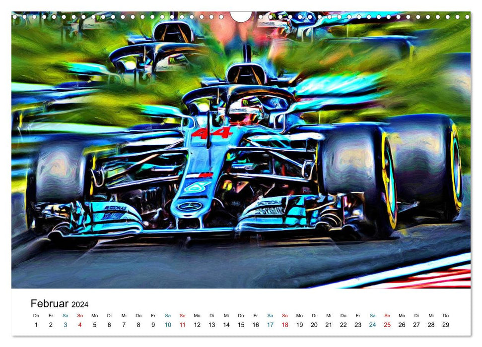 FORMULE 1 première classe (calendrier mural CALVENDO 2024) 