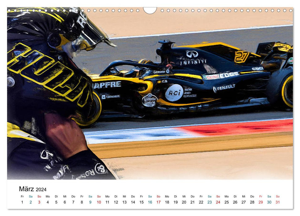 FORMULE 1 première classe (calendrier mural CALVENDO 2024) 