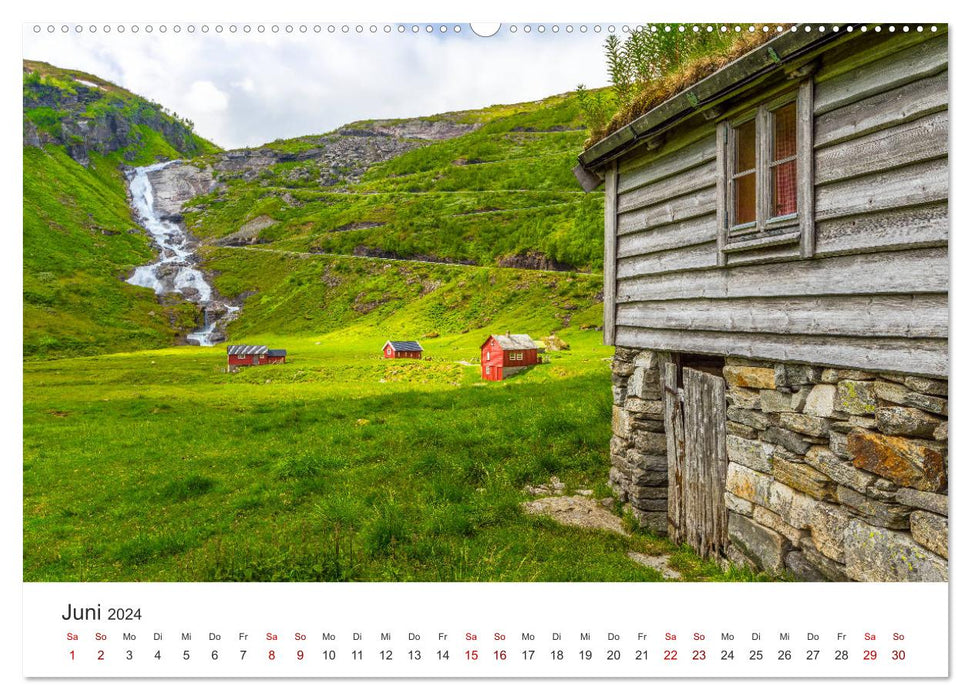 Wasserfälle in Norwegen (CALVENDO Wandkalender 2024)