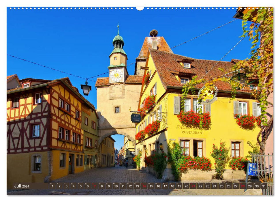 Rothenburg od Tauber – Perle du Taubertal (Calendrier mural CALVENDO Premium 2024) 