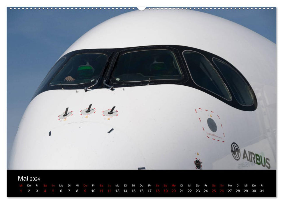 Airbus A350 de près (Calvendo Premium Calendrier mural 2024) 