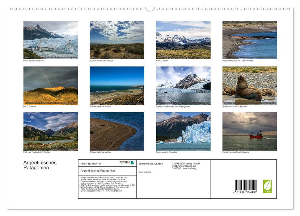 Argentinisches Patagonien (CALVENDO Premium Wandkalender 2024)
