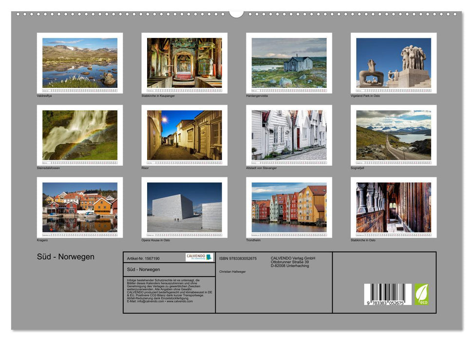 Sud - Norvège (Calvendo Premium Wall Calendar 2024) 