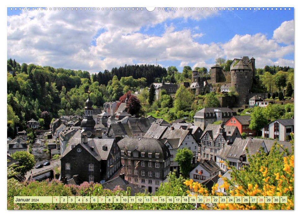 Les plus beaux endroits de l'Eifel - Monschau (Calendrier mural CALVENDO Premium 2024) 
