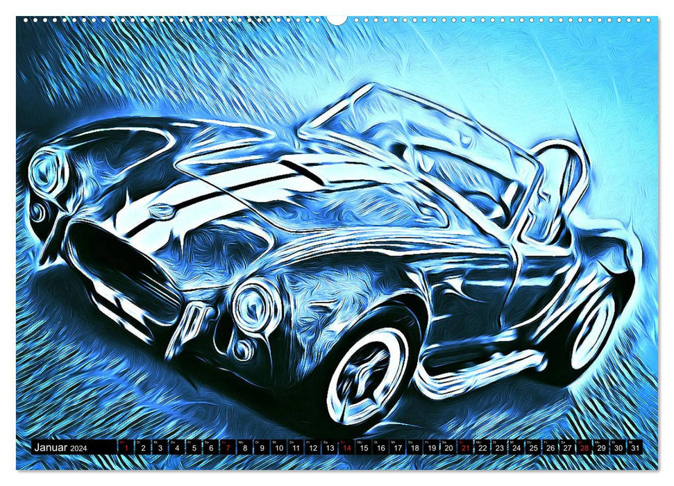 SPORTSCAR ARTWORKS Creative Works by Jean-Louis Glineur (CALVENDO Wandkalender 2024)