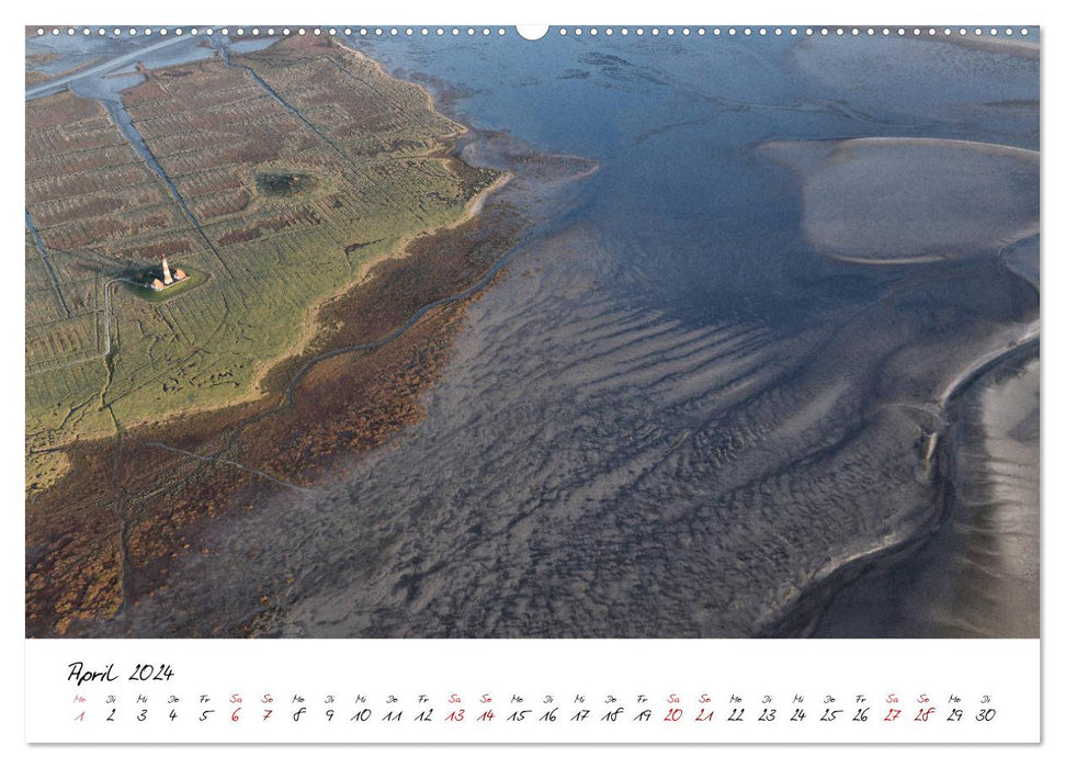 Naturpark Wattenmeer aus der Luft (CALVENDO Wandkalender 2024)