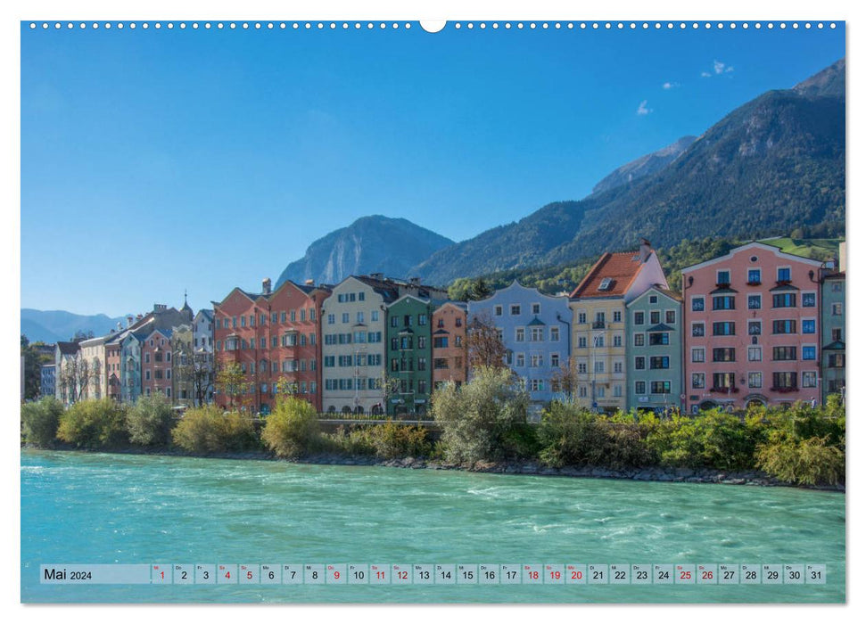 Innsbruck - La ville au coeur des Alpes (Calendrier mural CALVENDO 2024) 