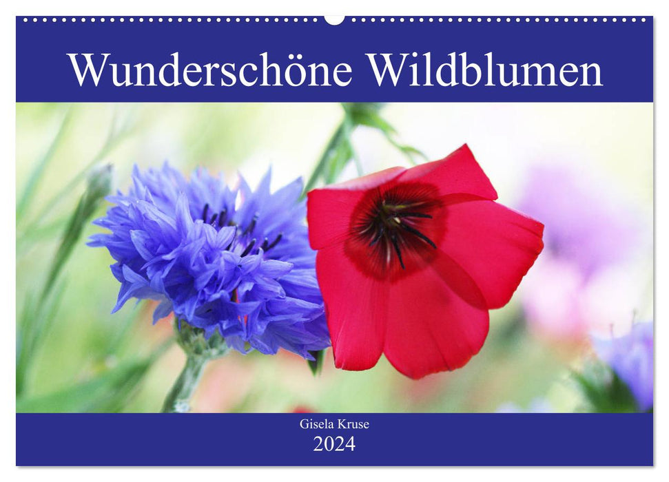 Wunderschöne Wildblumen (CALVENDO Wandkalender 2024)