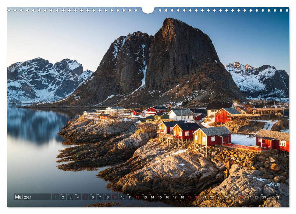 Lofoten - Du crépuscule à l'aube (calendrier mural CALVENDO 2024) 