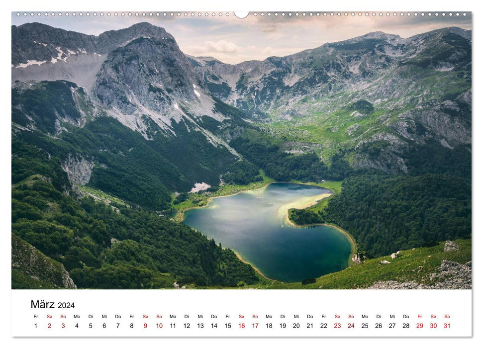 Monténégro - Au pays des montagnes noires (Calendrier mural CALVENDO Premium 2024) 