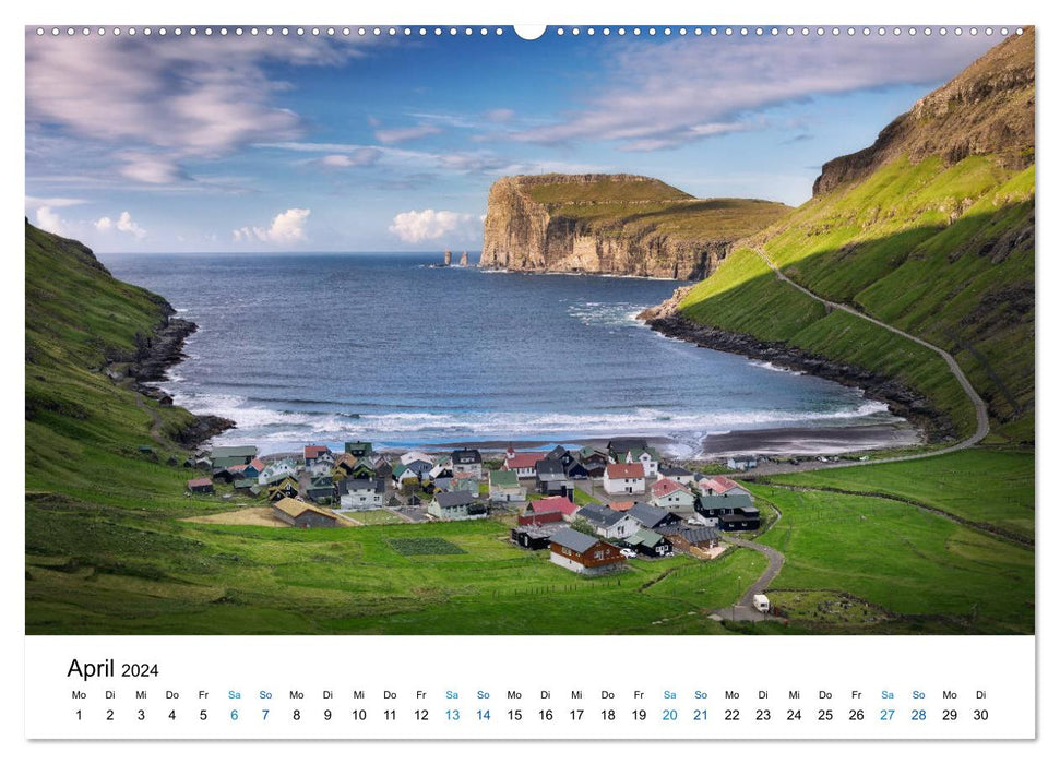 Îles Féroé - Archipel de l'océan Arctique (Calvendo Premium Wall Calendar 2024) 