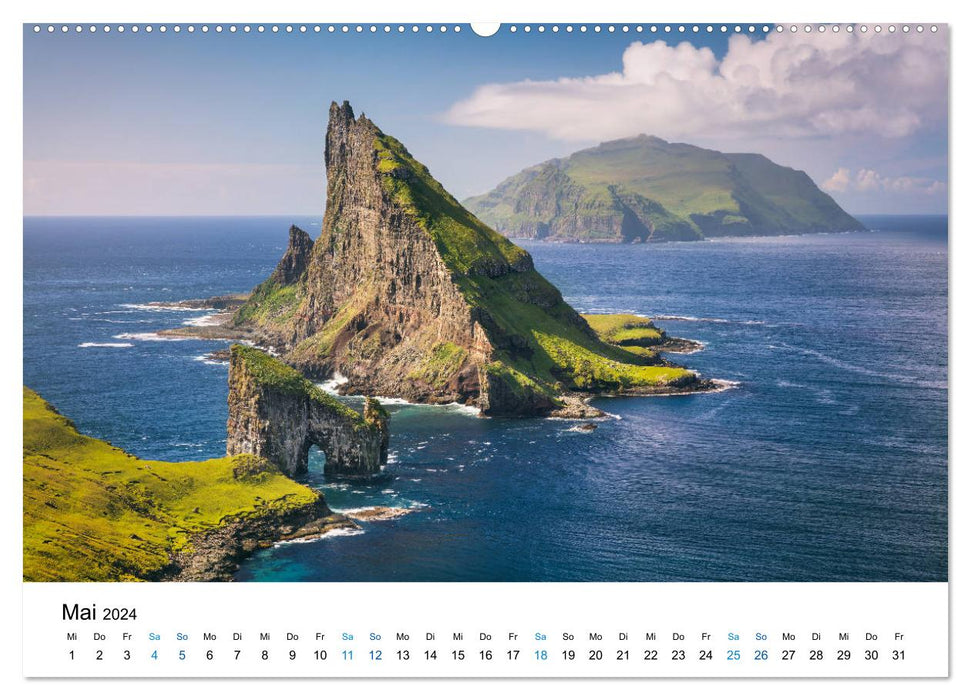 Îles Féroé - Archipel de l'océan Arctique (Calvendo Premium Wall Calendar 2024) 