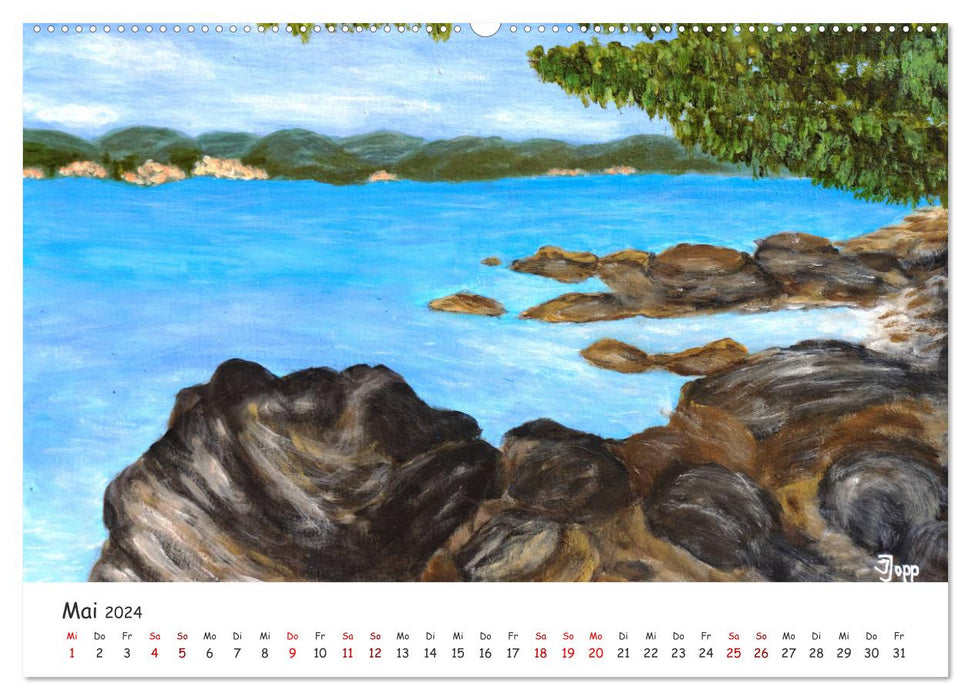 Urlaubsstimmung für das ganze Jahr (CALVENDO Premium Wandkalender 2024)