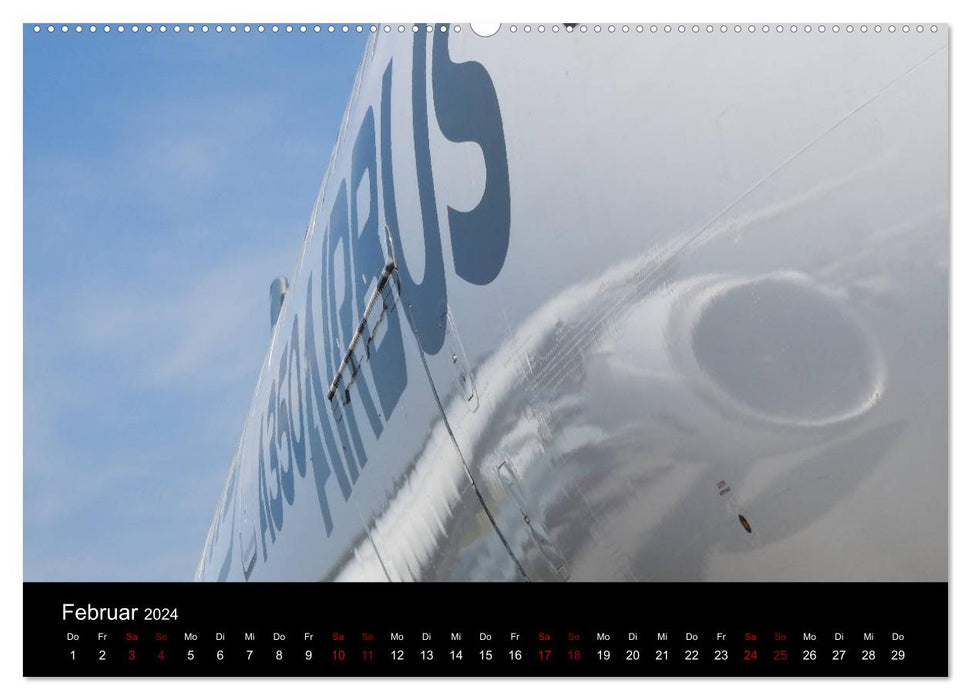 Airbus A350 de près (calendrier mural CALVENDO 2024) 