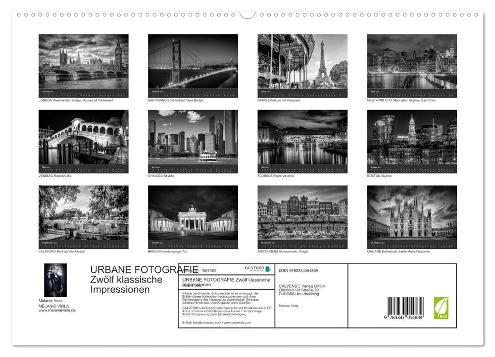 URBANE FOTOGRAFIE Zwölf klassische Impressionen (CALVENDO Premium Wandkalender 2024)