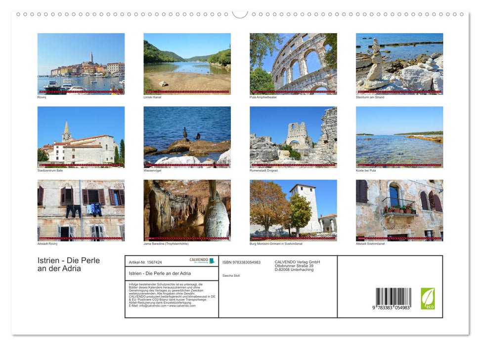 Istrien - Die Perle an der Adria (CALVENDO Premium Wandkalender 2024)