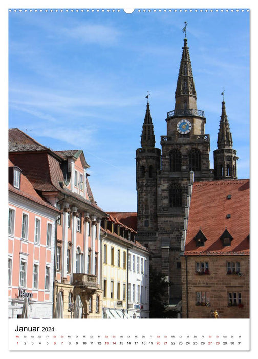 Ansbach - Die Markgrafenstadt an der Rezat (CALVENDO Premium Wandkalender 2024)
