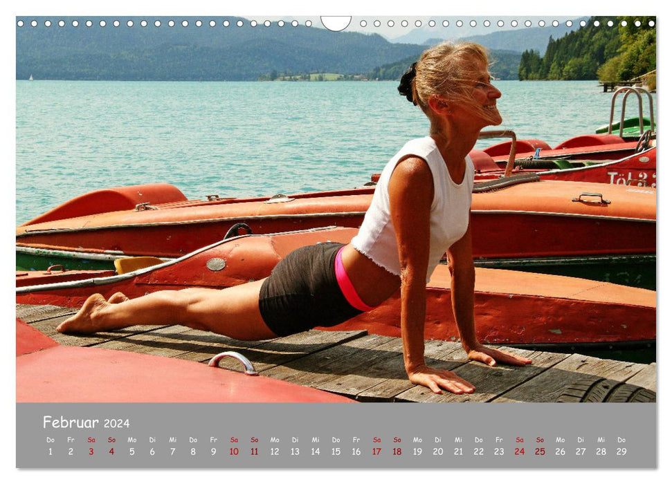 Yoga – Harmonie au lac Walchensee (Calendrier mural CALVENDO 2024) 