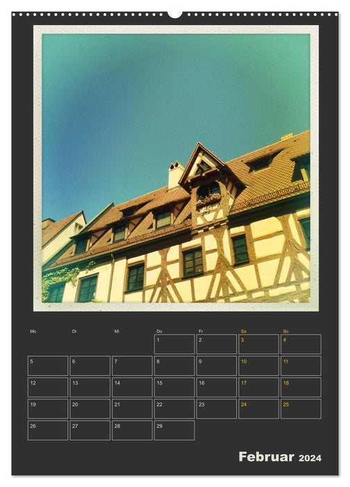 Nürnberg City Pics im Retro Look (CALVENDO Wandkalender 2024)